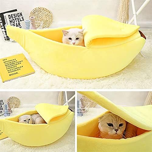 WXBDD Slatka kuća banana super mekani kućni ljubimac za kućne ljubimce košara za spavanje mače Comfort jastuk za mačke za mačke prijenosne ugodne pećine