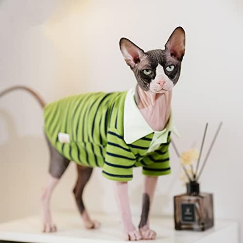 Sphynx mačka košulja pamuk bez dlake Mačić Polo majica sa rukavima pulover mačka pidžama za Sphynx Cornish Rex, Devon Rex, Peterbald