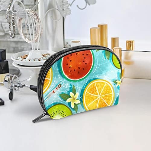 Toaletna torba, kozmetička torba za putovanja za žene muškarci, ljeto Statena lubenica narančasta