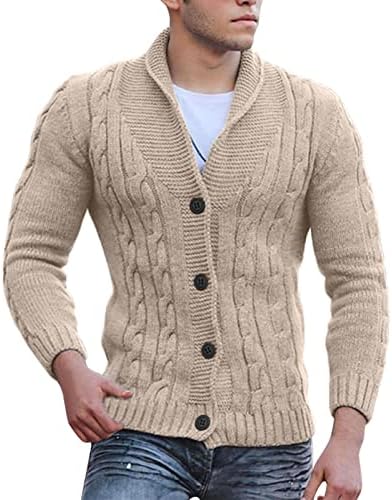 Moderne košulje za muškarce Najbolji muški pleteni kardigan džemperi šal ovratnik labavi kroj dugih rukava Casual kardigani