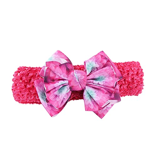 DBYLXMN male djevojčice cvjetna traka za glavu cvjetni printovi Bowknot elastična traka za kosu za dojenčad trake za glavu za djevojčice