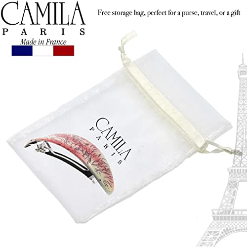 Camila Paris CP3324 Francuska ukosnica za kosu Oval za gustu kovrčavu valovitu dugu kosu, ženske kopče za čvrsto držanje, gumirana metalna kopča bez klizanja, modni dodaci za kosu za djevojčice, proizvedeni u Francuskoj