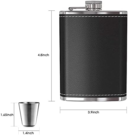 XYYZ prijenosni Hip Flask Flagon Set za alkohol sa 2 stakla+1funnel+1box 8 oz nepropusna džepna tikvica od nehrđajućeg čelika