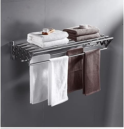 Ousich dvosmjerni uvlačivi stalak za sušenje veša, 31,5 inča sklopivi stalak za sušenje veša za kupatilo 304 zidna vješalica za odjeću