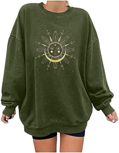 Ženska košulja s dugim rukavima s dugim rukavima Vintage Sun grafički pulover na vrhu Ležerne prilike