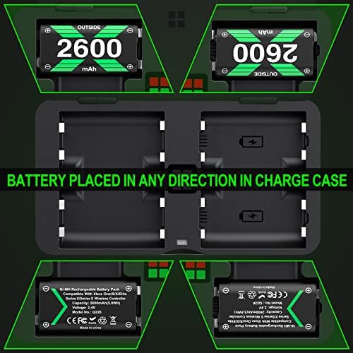 4x2600mah Xbox punjiva baterija kompatibilna za Xbox One/Xbox serije X / s kontrolne baterije za Xbox One S / X / One Elite baterije