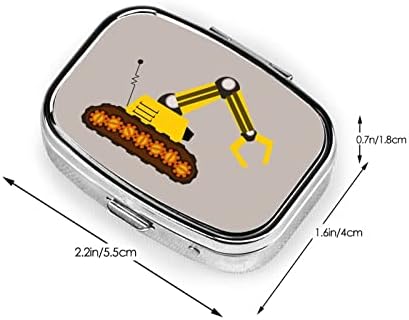 Caterpillar Kran Kvadratna Mini Kutija Za Pilule Medicinski Metalni Organizator Za Putovanja Prenosiva Futrola Za Pilule