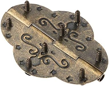 Gretd 2pcs 69x53mm Antique Brončani ormarići šarke za nakit drvena kutija ladica vrata ukrasna vintage gvožđa nameštaj