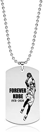 Kobe bryant RIP Army Tag Charm privjesak ogrlica od titanijumskog čelika lanac od nehrđajućeg čelika košarkaška zvijezda Mamba Spirit memorijalni suvenir