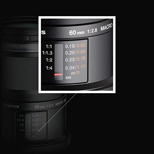 OM sistem OLYMPUS M. Zuiko Digital ED 60mm F2.8 makro za sistemsku kameru Micro Four Thirds, dizajn zapečaćen vremenskim uslovima, Prekidač za ograničenje fokusa svetao