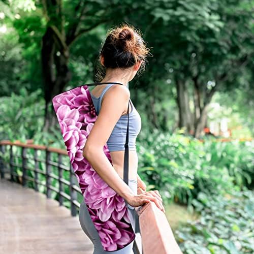 RATGDN Yoga Mat torba, Chrysanthemum Blossom Exercise Yoga Mat Carrier full-Zip Yoga Mat torba za nošenje sa podesivim remenom za