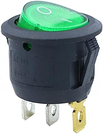 Svapo KCD1 okrugli crveni, žuti i plavi zeleni 3pin SPDT uključen / isključen Rocker Power prekidač AC 125V / 10A 250V / 6A sa svjetlom