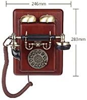 PDGJG Retro Antique Wall Phone, Fashied Telefon Desk fiksni telefon sa zapisima poziva za uredski kućni dekor dnevne sobe, prekrasan