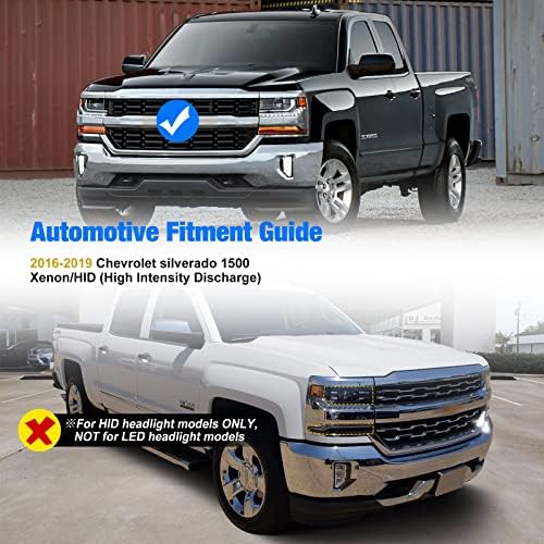 Wolfstorm sklop farova za 2017 2018 2019 Chevy Silverado 1500, 16-19 Chevy Silverado 1500 zamjena Skupštine farova,1 par, hrom