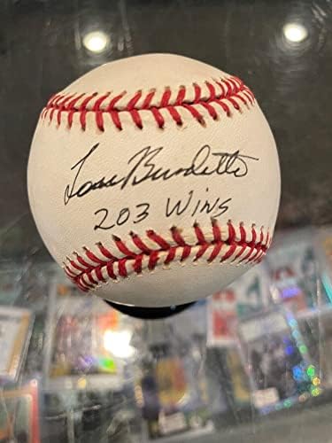 Lou Burdette Milwaukee Braves 203 osvaja jedno potpisane bejzbol JSA Autentično - autogramirane baseball