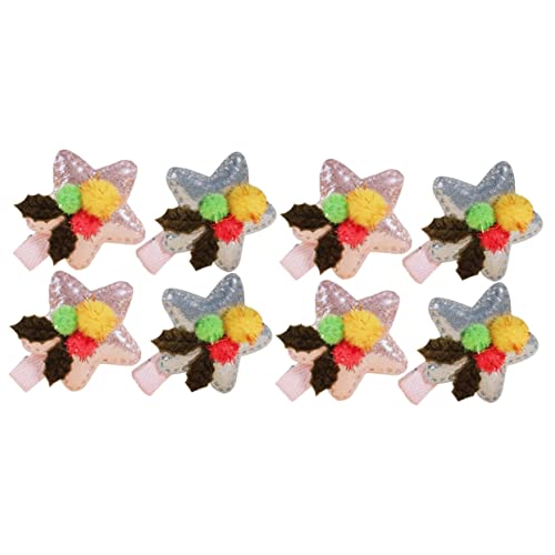 Abaodam 8 kom. Pentagram frizura zvijezda zvijezda Barrettes Djevojka za kosu za kosu za kosu Star Hair bareta Halloween Hair clips Star Clips za kosu za djecu djeteta