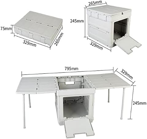 Kuvnpj Kamp za skladištenje, 16,5L sklopivi zaklopku za odlaganje za odlaganje stola za odlaganje za odlaganje stola, spremnik za