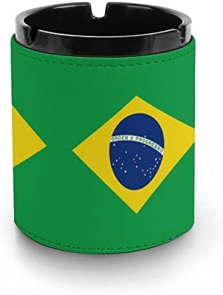 Brazilska zastava okrugle kožne cigarete pepeljasto stollop pepeo pepeo za pušače dodaci Poklon set
