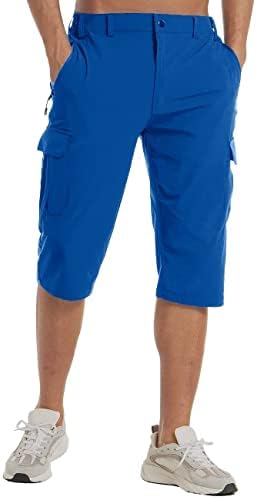MagComsen muške vježbe Teretane Hlatke Brze suhe 3/4 Capri pantalone džepove patentnih zatvarača planinarenje atletske kratke hlače