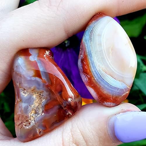 Carnelian srušili polirani prirodni, reiki, ljekovita, metafizički cristal čakra Crystal Gemstone 2pc set