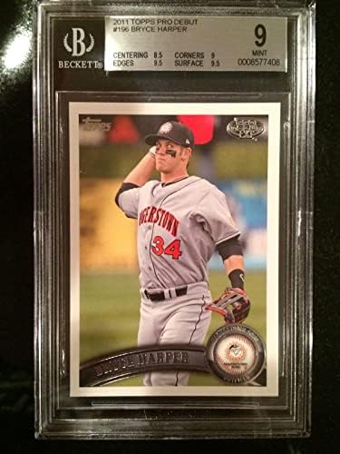 2011 TOPPS PRO debit Bryce Harper Rookie Card BGS 9-2015 MVP - bejzbol ploče sa autogramiranim karticama