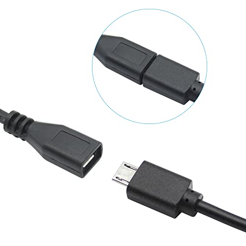 Kratki micro USB ženski 2 pin Gori, 30cm / 11.8in Micro USB za otvaranje kabela za napajanje kabela za napajanje, mikro USB 12V /