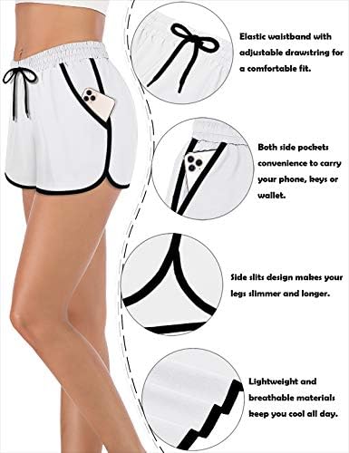 Fulbelle 2 u 1 atletski šetnice za žene XS-3XL dvostruki sloj za crtanje elastičnih struka s džepovima