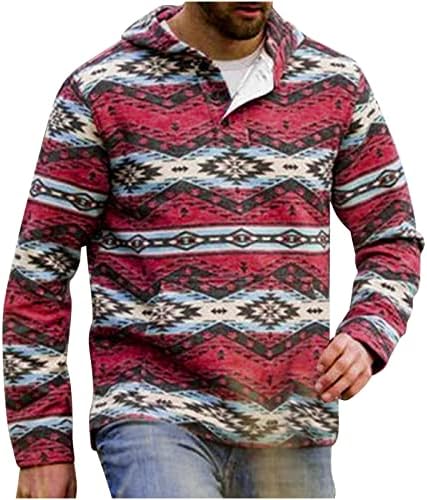Majice za muškarce modni vanjski zimski topli vanjski etnički stil dugi rukavi duksevi sa kapuljačom Top