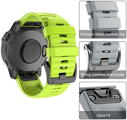 Eeomoik Quick Fit Watchband za Garmin Fenix ​​7x 6x 5x 7 6 Pro 5 5plus 3hr Silikon Easyfit ručni ručni trak 26mm 22mm remen