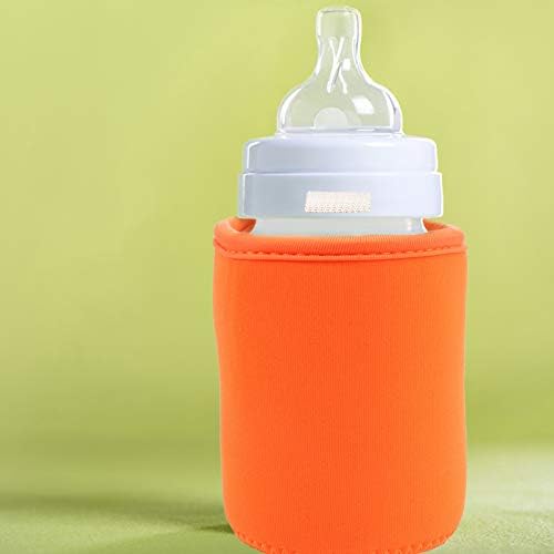 Hemoton Mini prijenosni putni bebi boca topliji izolacijske rukave za boce za termostat držite mliječnu hranu za hranu za hranu toplo za auto narančasta narančasta bez USB kabela