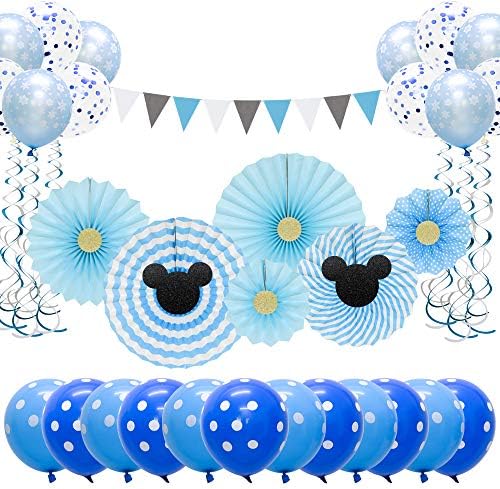 Meiduo Mickey Mouse potrepštine za rođendanske zabave plavi ukrasi za tuširanje beba za dječačku sobu dekor dekoracija učionice