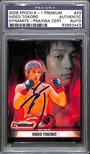 Hideo Tokoro potpisao je EPOCH K-1 PREMIUM DINAMITE KARTICA PSA / DNA COA RIZIN DREAM - AUTOGREMIRANI UFC CARDS