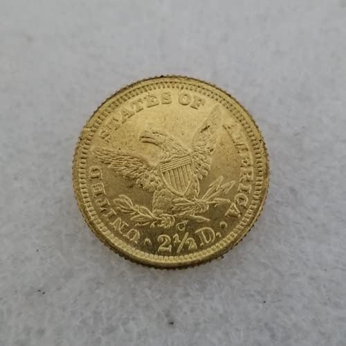 Kocreat Copy 1840-C Liberty Morgan Gold Coin 2 1/2 dolara-replika USA Suvenir Coin Lucky Coin Hobo Coin Morgan Dollar Collection