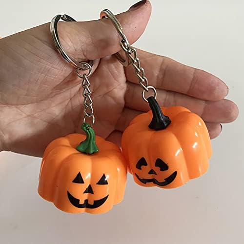 Aboofan 1 set 6pcs Halloween Pumpkin lanci za ključeve svjetlosne LED pričvrsne boje Halloween Dekor
