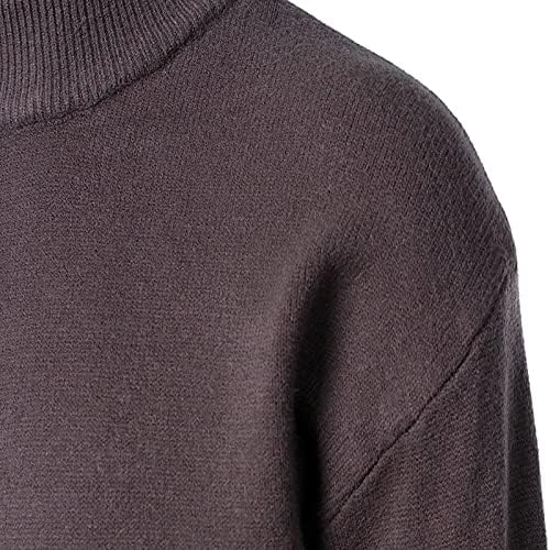 Muškarci Solid Color Turtleneck džemper Vintage Casual Atletic Pulover Duks tanak modni prozračni pamučni vrh