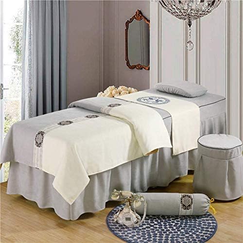 ZHUAN masažni stol Setovi 6 komada masažni Kreveti suknja jastučnica stolica Navlaka za krevet Zastava jastuk pun Okrugli za Beauty Bed-w 80x190cm