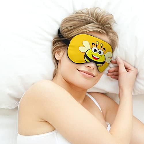 Slatka maska ​​za spavanje pčelinje s podesivim remenskim mekim poklopcem za oči za putanje za putovanje