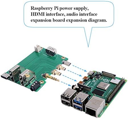 GEEEKPI RASPBERRY PI set-top box komplet, raspberry PI 4 produžna ploča sa 4010 ventilatorica 5 V + malina pi 4 hladnjaka za maline