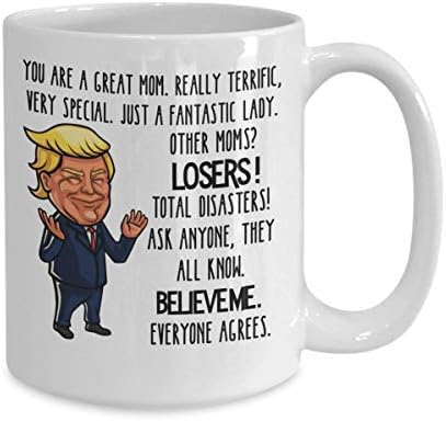 Trump mama Mug majke dan ideja za nju Funny 11 ili 15 oz. Bijela keramička šolja za čaj od kafe za majke žene