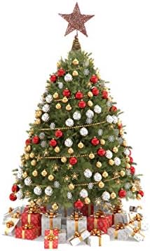 Tolibanna TEMPER TEMPER 20CM Božićno stablo Željeznjak Topper blistavo željeznog zvezde za kućne patosti ukrasi stablo kiče Božićni ukrasi Vintage Domaći dekor