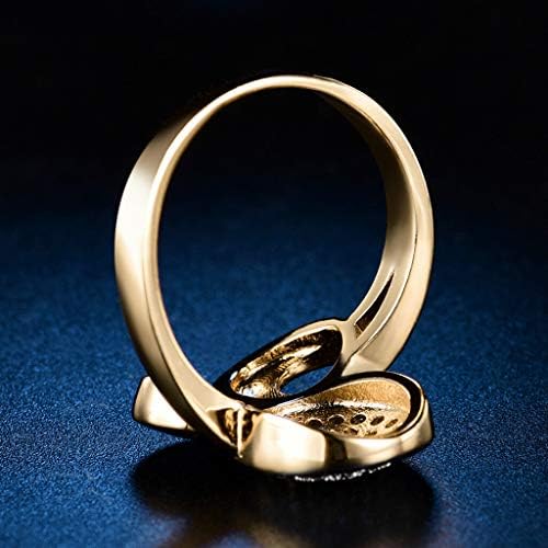 T-nakit prstenovi krugovi Diamond Sapphire 18k srebro & amp; zlato ispunjen Lady svatova prstena