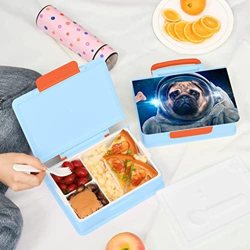 Alaza Space Dog u svemiru Funny Bento ručak kutija BPA-Besplatna posuda za propuštanje bez vilice i kašike, 1 komad