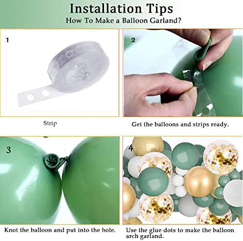 Sage Green Balloon Garland Kit Arch, tuš za bebe Olive Matte Različite veličine Dekor Sretan rođendan Party Dekoracije za vjenčanje