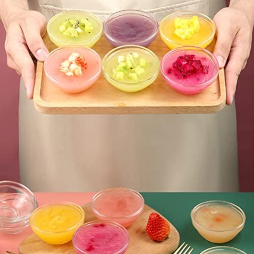 Ovast 8pcs Staklene posude Mini obroka Pripremne posude Obriši posude za posluživanje za kuhinju Preporuke za desertnu puding Jelly