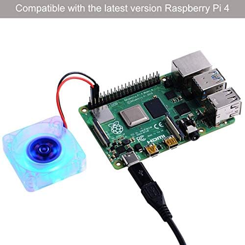 MakerFocus 2kom Raspberry Pi 4 ventilator, Raspberry Pi ventilator za hlađenje DC CPU bez četkica tihi LED ventilator za hlađenje