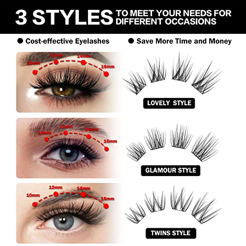 Easitension Lash Clusters DIY ekstenzija trepavica,120 Clusters Lashes 10mm 12mm 14mm 16mm Mix 3D efekat trepavica, lako se nanosi