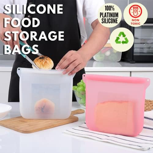 Čista platina silikonska torba za skladištenje hrane za višekratnu hranu za prehrambenu hranu Reciklabilna grickalica 123 0