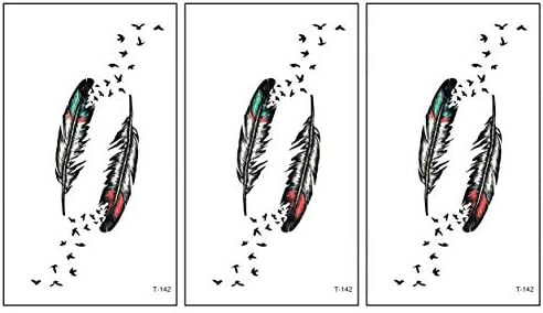 Parita Male tetovaže Privremeno perje Američki mirovni mir Bird Tattoos Papir Seksi tjelesne tetovaže naljepnice Lažne za muškarce