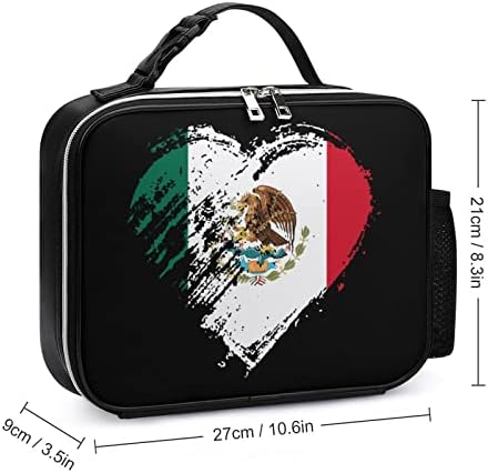 Grungy Mexico heart Flag višekratna torba za ručak izolovana kutija za obroke Zamrziva torbica za žene muškarce za kancelarijski rad