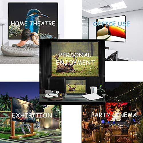 Iuljh 120 inčni ekran projektora 4: 3 sklopivo kućno pozorište bijeli prijenosni 3D zid kućnog bioskopa